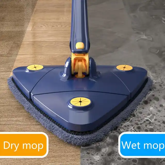 Triangular wet and dry use mop for cleaning 5