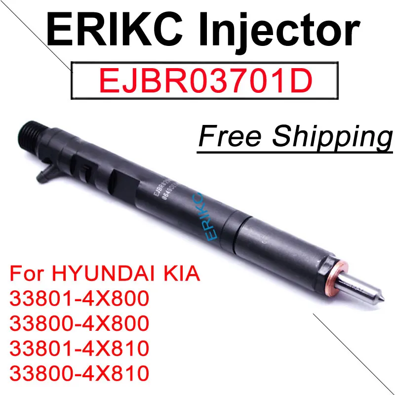 

Новая форсунка дизельного инжектора EJBR03701D 33801-4X810 3701D, спрей для впрыска топлива в сборе EJB R03701D для Delphi KIA CARNIVAL HYUNDAI
