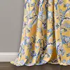 52" W x 84" L Light Filtering Window Panels, Pair, Blue Toile Curtains with Floral Bird Print, Ideal for Grandmillennial, French 5