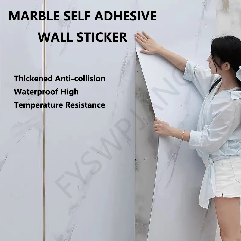 Wallpaper Self Adhesive Waterproof Imitation Marble 3d Wall Sticker For Living Room Bedroom Wall Tile Wall Sticker Home Decor