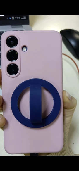 Portable Silicone Magnetic Phone Back Mount Phone Ring Holder for Magsafe iPhone 16 15 14 13 12 Pro Max for Too Many Phone Cases photo review