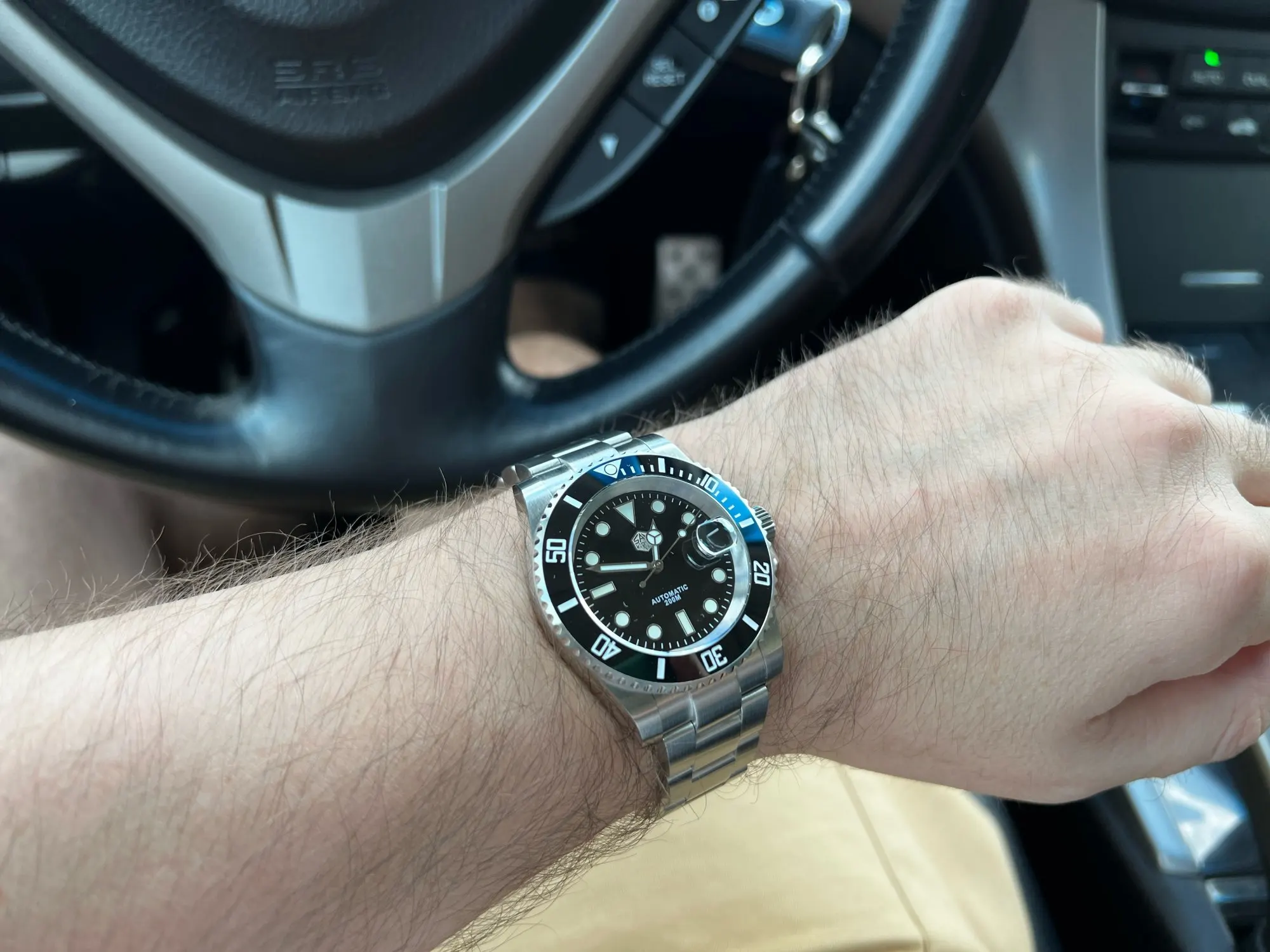 San Martin Diver Water Ghost Luxury Sapphire Crystal Men Automatic Mechanical Watches Ceramic Bezel 20Bar Luminous Date Window