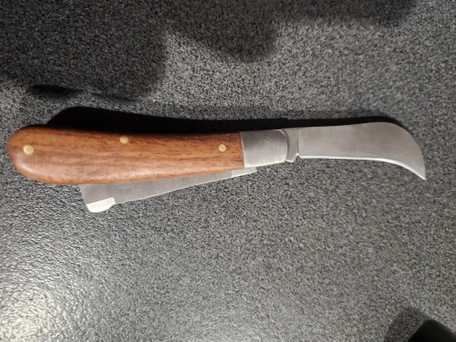 Folding Grafting Knife Grafting Tools Grafting Pruning Knife Professional Garden fruit tree Grafting Cutter Wooden Handle Knife photo review