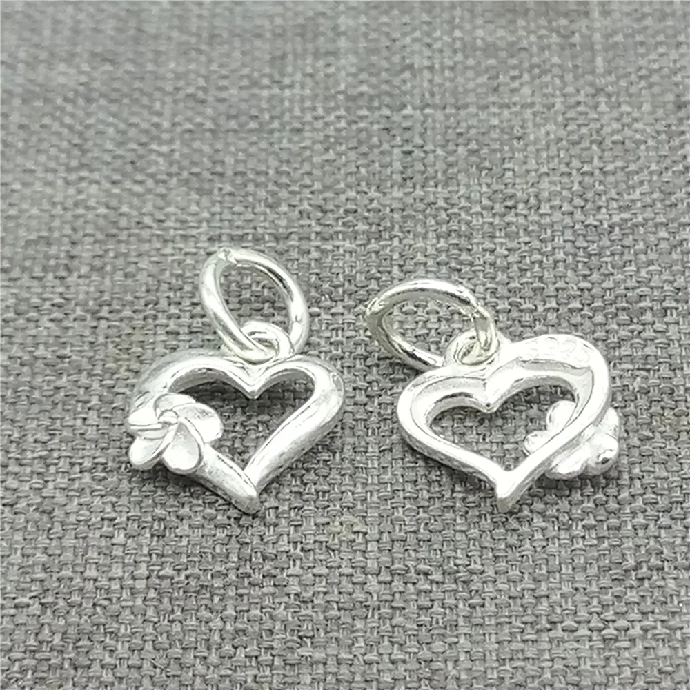 Sterling Silver Open Heart Charm - Small