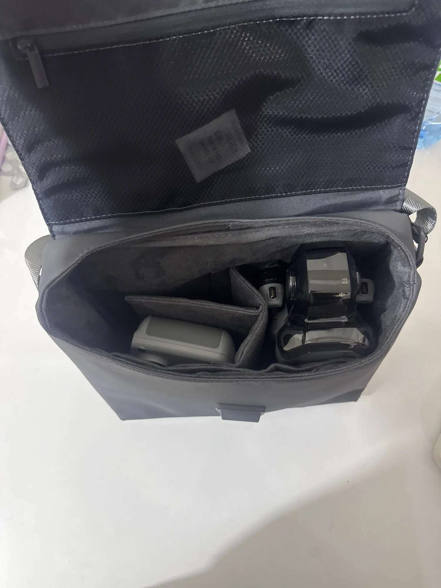 VOIR Shoulder Bag For DJI Mavic 3 – Grey Nylon Case Holds Drone, Remote, Batteries & Accessories - View #2