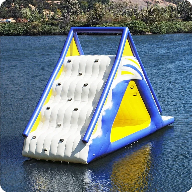 High Quality Air Tight Inflatable Floating Water Triangle Slide