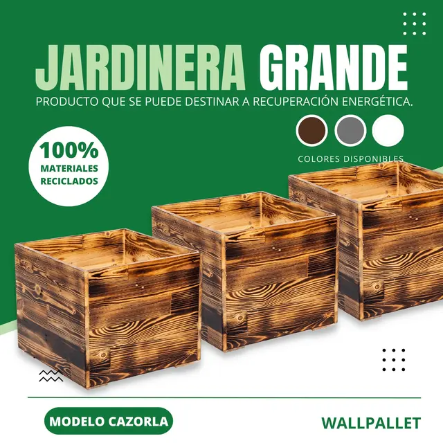 Wallpallet Nagy Négyzet Alakú, Fenntartható Fa Ültetvény, Gradiens Kivitelű Cazorla 3 Darabkészlet -Készletével. - Image 6