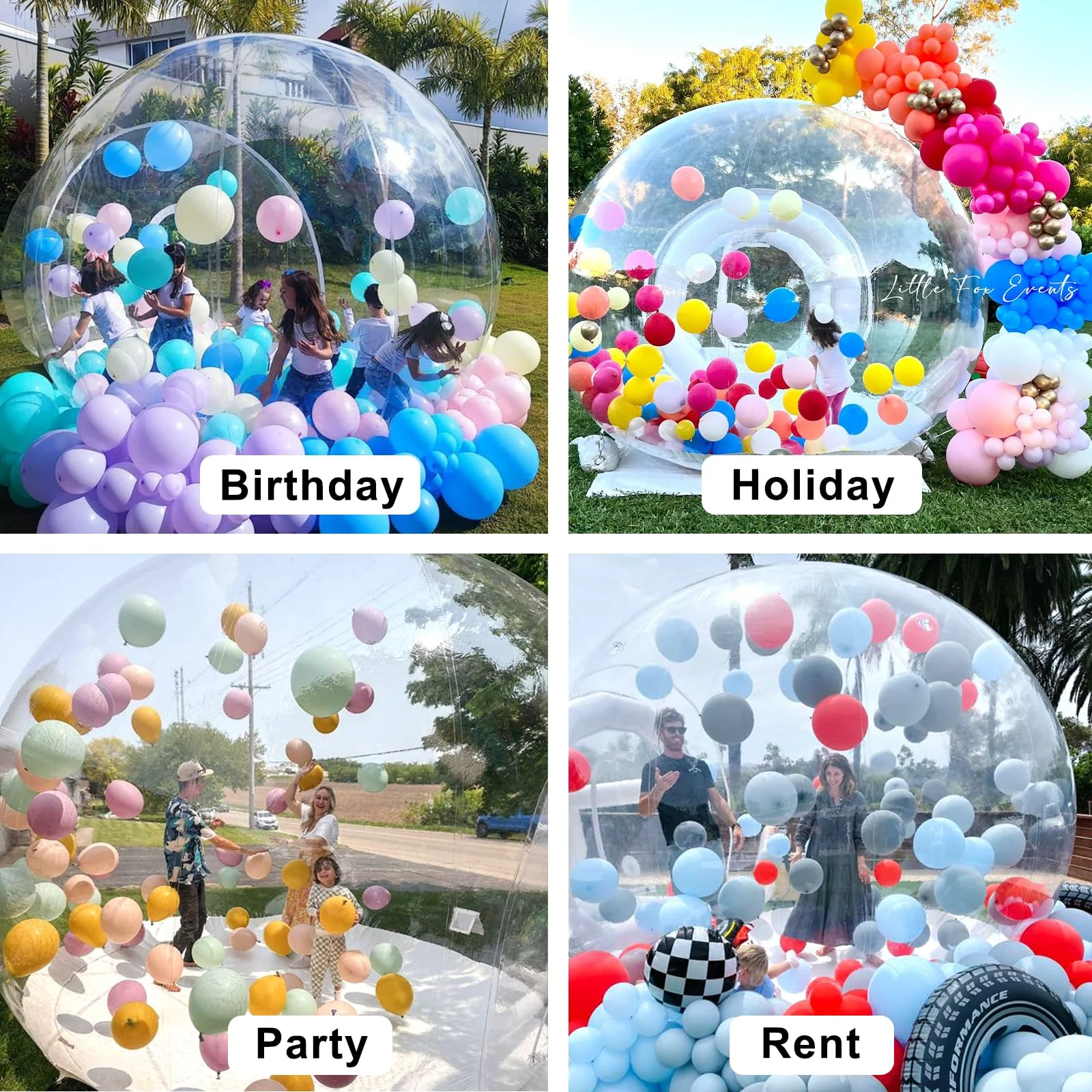 Inflatable Balloon Bubble House Tent Commercial Grade PVC Clear Bubble House with air Pump & Blower 10 ft  For Children's Party 5