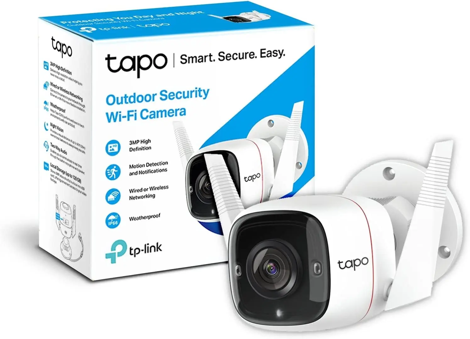 TP-Link TAPO C310 - Camara Vigilancia WiFi Exterior Interior,Resolución  3MP, IP66 con Visión Nocturna, Detección de Movimiento y Alarma  Instantánea, Control con App IOS, Android, Compatible con Alexa - AliExpress