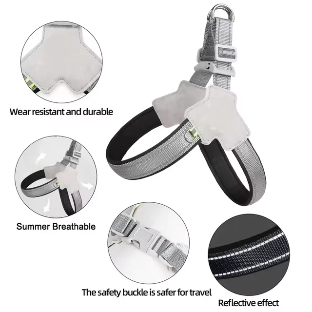 Pet dog leash vest-style pet chest harness dog walking rope small, medium and large dogs outdoor dog walking traction supplies 6