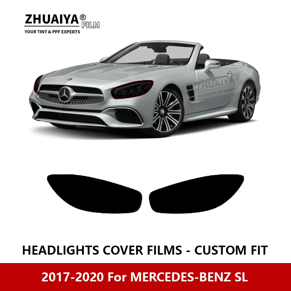 

For MERCEDES-BENZ SL 2017-2020 Car Exterior Headlight Anti-scratch PPF precut Protective film Repair film stickers Accessories