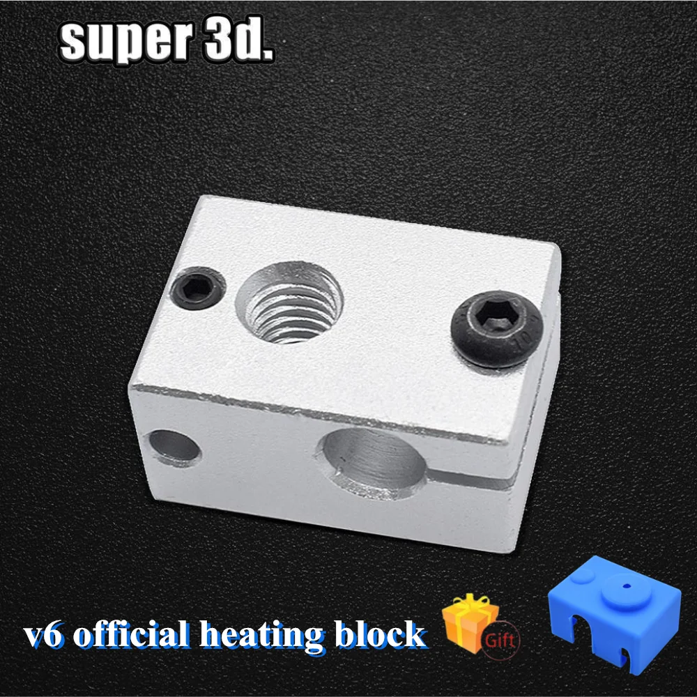 New Upgraded Aluminium V6 Official Heat Block 23*16*12 Mm For E3d V6 Pt100  J-head Extruder Hotend Heater Sensor 3d Printer Parts - 3d Printer Parts &  Accessories - AliExpress