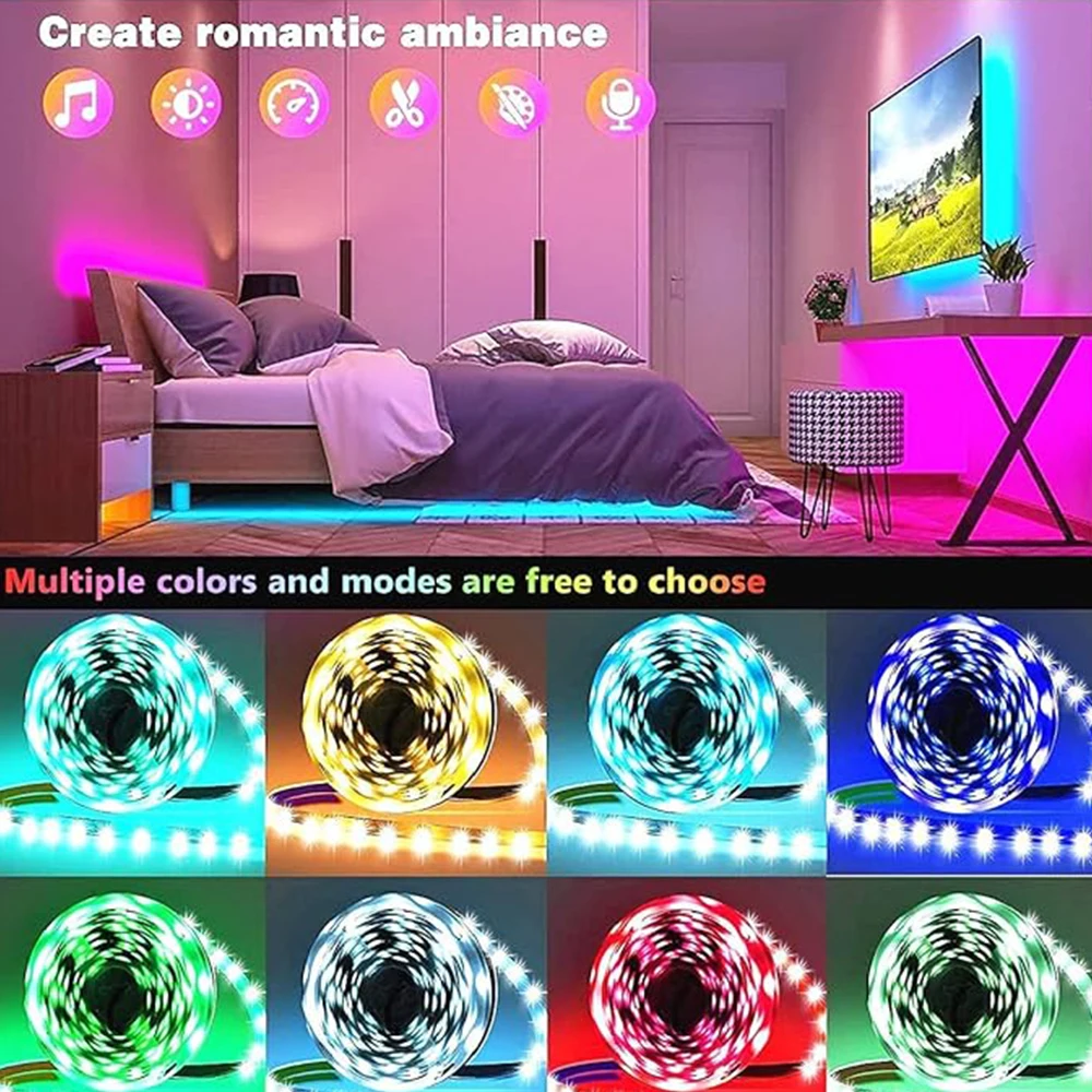 รูปสินค้า LED Strip บลูทูธ ปรับสีได้ ตกแต่งห้อง