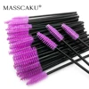MASSCAKU 50pcs Colorful Soft Applicator Eyelash Brushes Eyelashes Disposable Mascara Wand Brushes for Eyelash Extensions 1