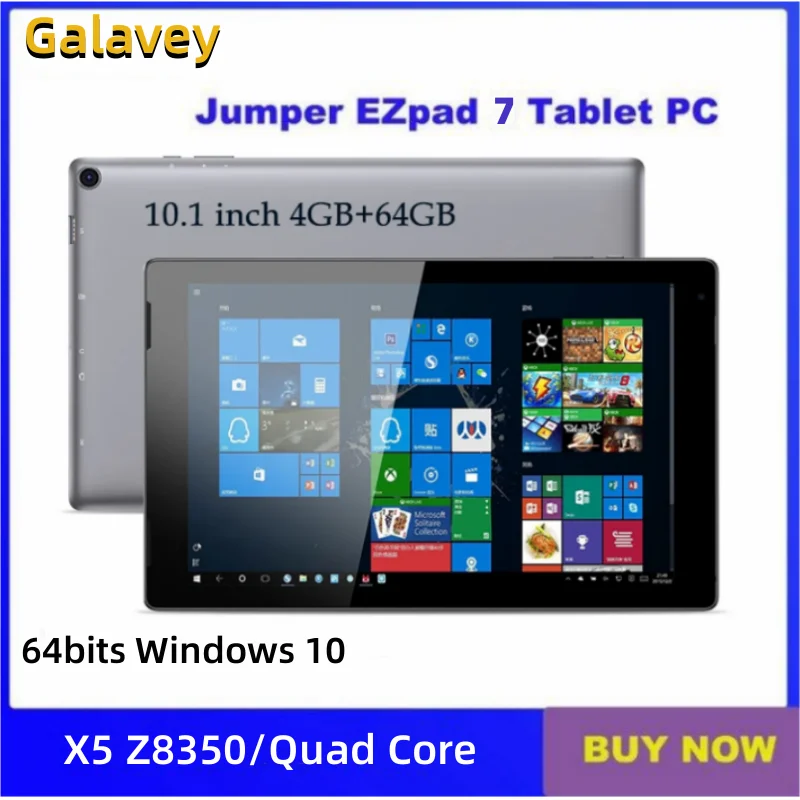 

Hot Sales 4GB RAM 64GB ROM 10.1 Inch Windows 10 64bits Intel Atom X5 Z8350 Quad Core 1920x1200IPS 6500mAh Jumper Ezpad 7-Tablet