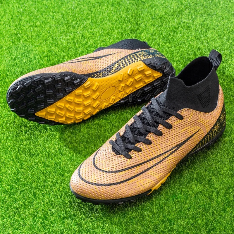 Men Football Boots Long Spike Kids Grass TF/FG Training Soccer Shoes Professional outdoor football shoes