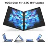 Kingnovy L14 YOGA Dual Screen 360° Laptop 12th Gen Intel N95 2*14 Inch 2.5K Touch IPS Windows 11 Tablet PC 2 in 1 Notebook WiFi 2