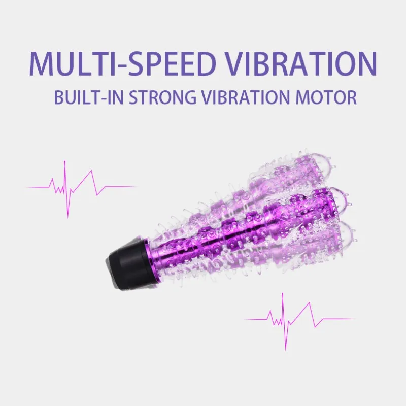 Sex Toys G Spot Stimulator Vibrator for Women Realistic Jelly Vibrating Dildo Thorn Dragon Beard Small Bald Vibrator Wand Adult Toys