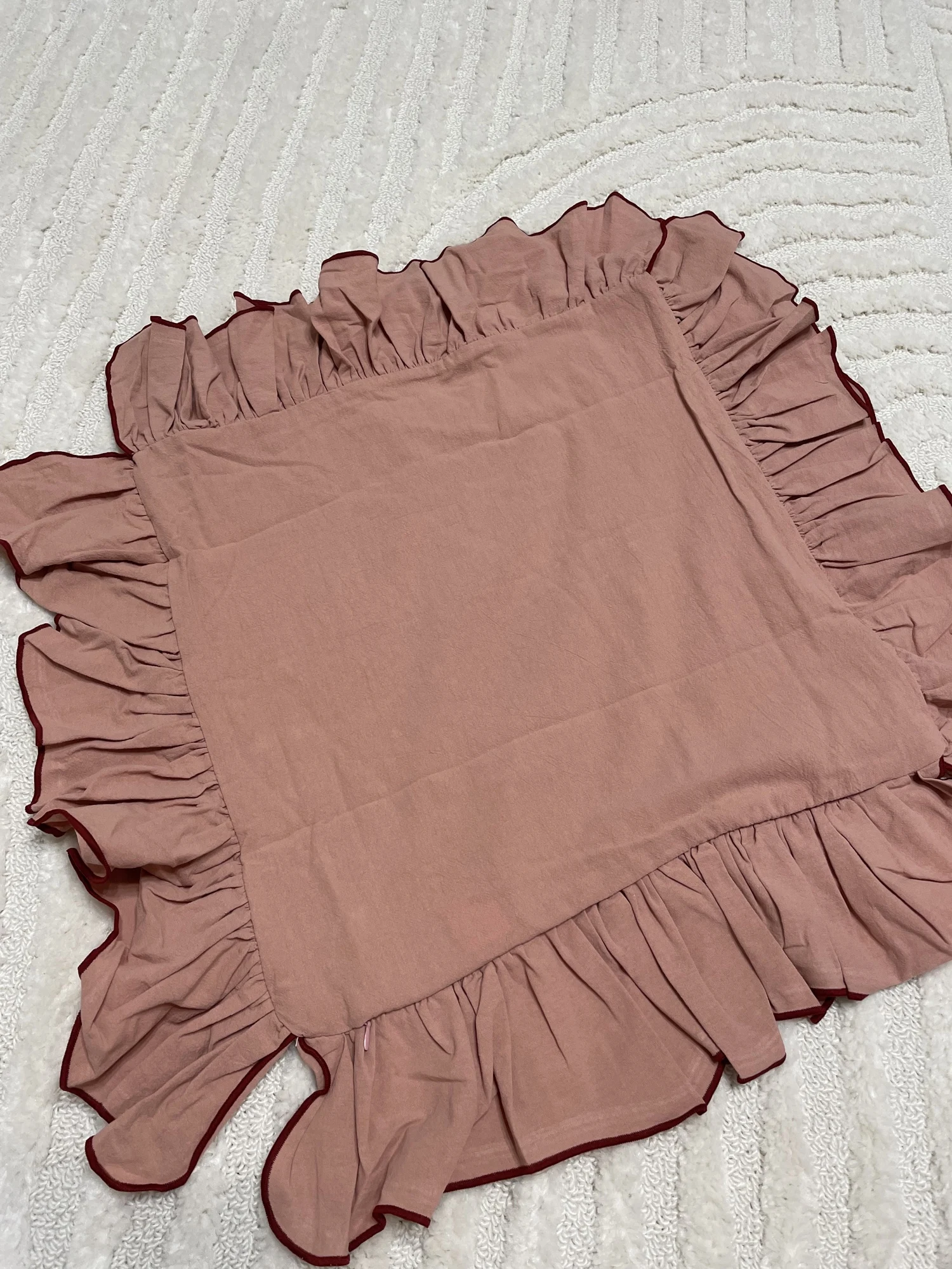 Ruffle Cotton Cushion Cover - 6 Colours