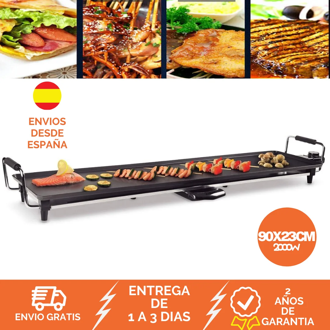 Tasty&Grill 3000 RockWater XXL Plancha avec 2400 W Cecotec