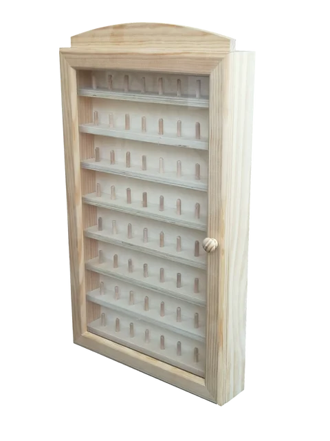 Showcase collections threads. For 64 Fedales. In natural pine wood. Can be  painted. - AliExpress