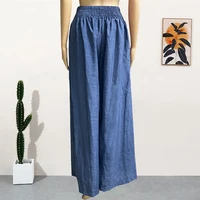 High Waist Solid Color Wide Leg Pants 4