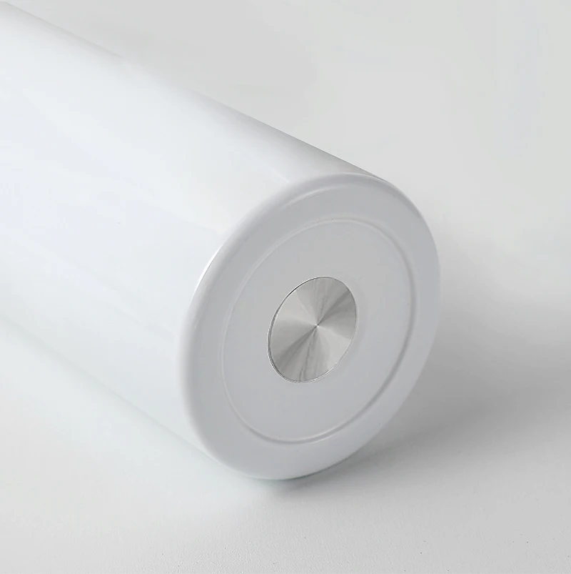 US Warehouse 20oz lossy white sublimation tumbler straight with straw stainless steel and slide lid