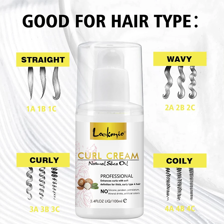 100ml Curl Defining Care Volumizing and Nourishing Curly Conditioner Volume Lift Styling Cream Enhance wavy curl cream
