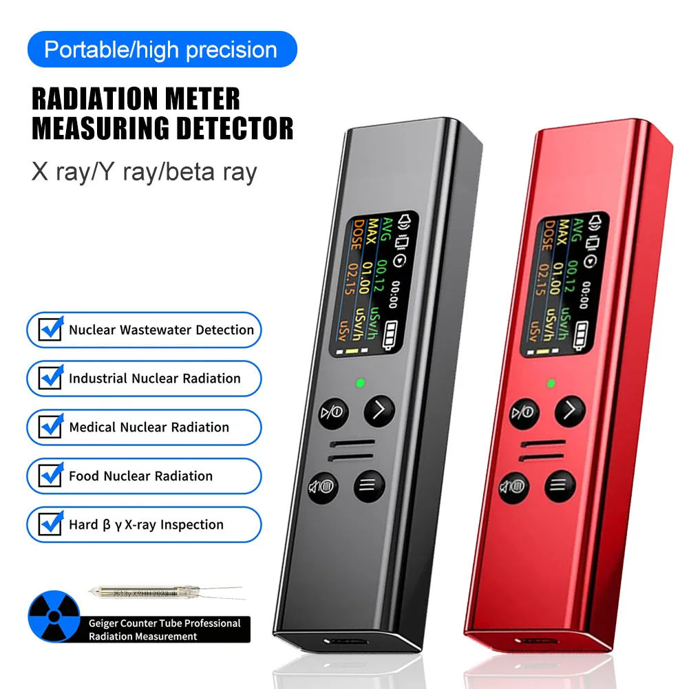 Contatore Geiger Rilevatore Di Radiazioni Nucleari Ad Alta Precisione Display Digitale Rilevatore Di Raggi X Beta Gamma Contatore Geiger Dosimetro