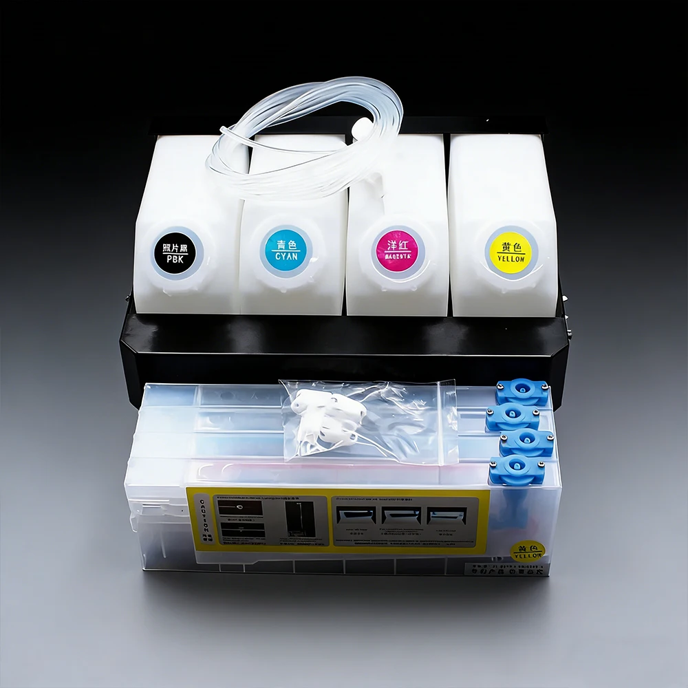 2L 탱크 + 220ml 카트리지 CISS 벌크 잉크 시스템 (무토, 롤랜드, 미마키, 무토, 엡손 모든 잉크젯 프린터용) CISS 잉크 카트리지 (잉크 없음)