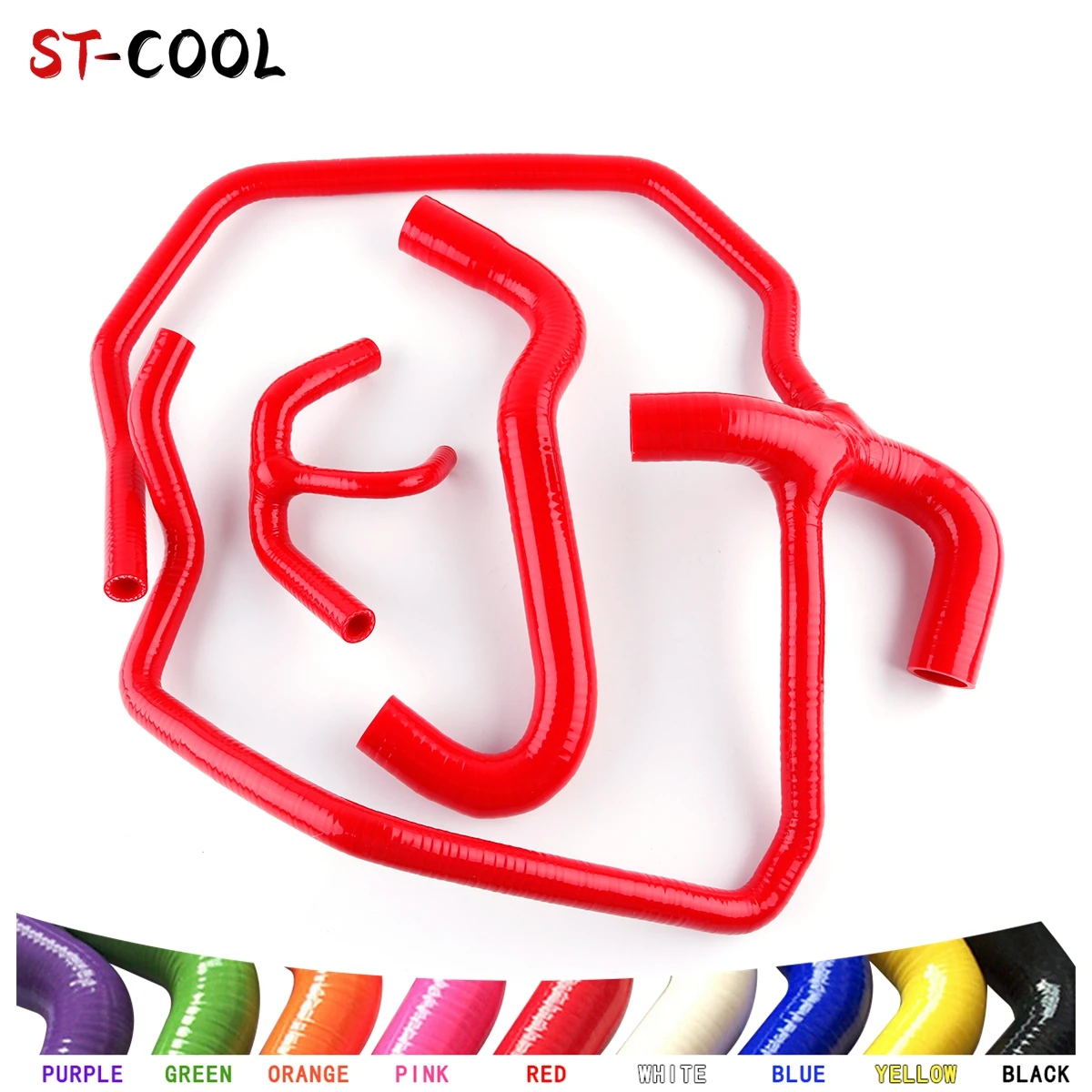 Per Manicotti Acqua Fiat Five Cento Sporting 500 Cinquecento 1.1L Radiatore Del Liquido Di Raffreddamento Kit Tubi Dell'Acqua In Silicone 3 Pezzi 10 C