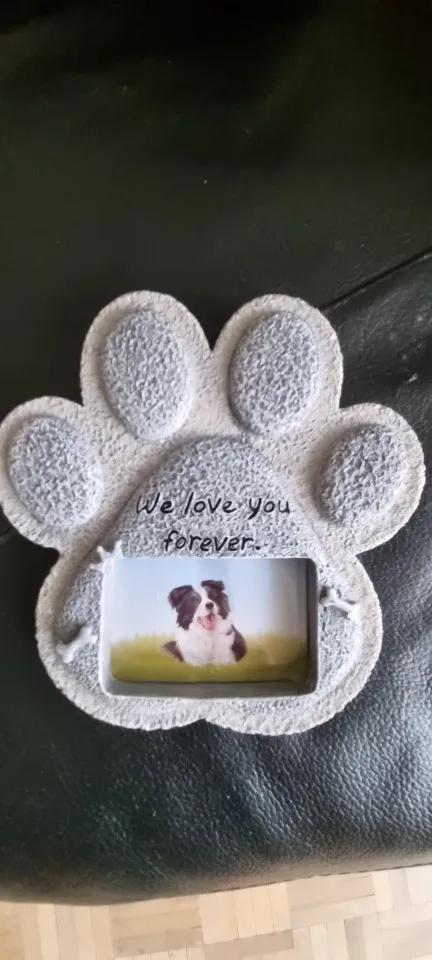 Paws of Remembrance, Artistic Resin Pet Memorial Tombstone for Cherished Companions photo review