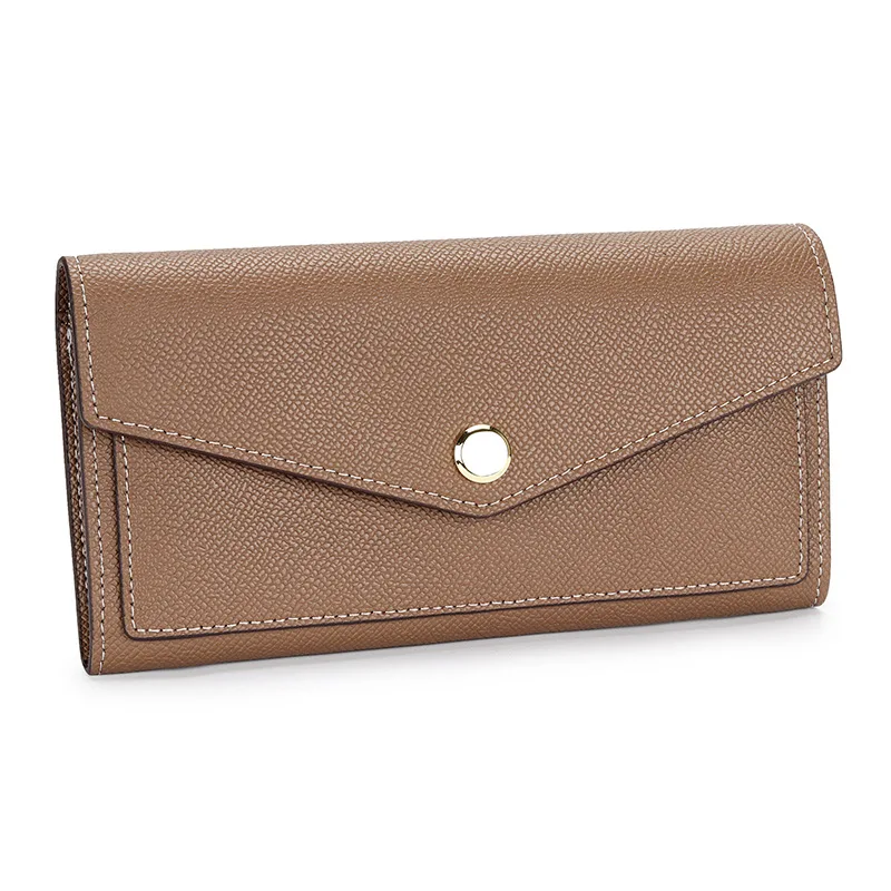 Customizable Wallet Ladies Genuine Leather Palm Print Long Wallet Bag