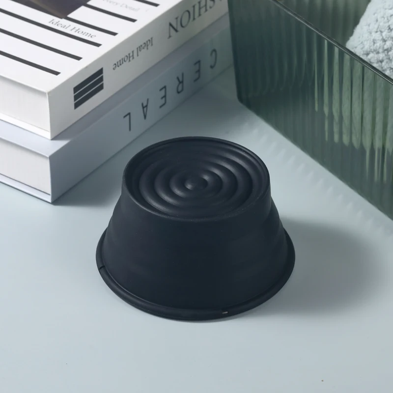 Collapsible Silicone Shaving Bowl For Travel Yaqi Black Color shaving bowl