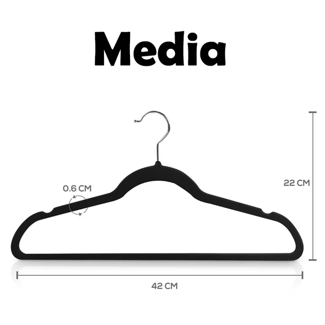 100 Pack Non Slip Velvet Hangers For Suit/Shirt/Pants Black