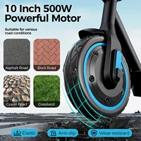 HiQiS V10 e-scooter 500W moteur 36V 10.5Ah 40KMH vitesse 30KM portée pliable EScooters 10 pouces pneu à Air Scooter électrique pour adultes 2