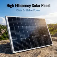 Panneau solaire monocristallin rigide 200W (2 pièces de 100W) 18V, module PV pour la recharge de batteries 12V, idéal pour caravanes, camping, abris de jardin, bateaux, camping-cars. 1