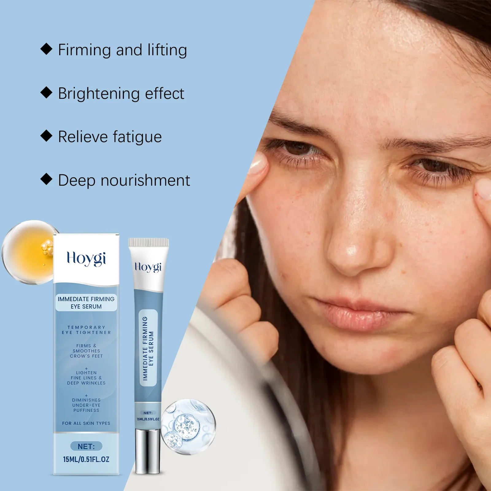 Hoygi Eye Cream Deep Hydrating Remove Dark Circles Enhance Skin Elasticity Massage Softening Smoothing Eye Skin Care Cream