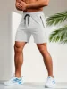 Men's Shorts Three-Piece Set, Sports, Fitness, Swimming, Zipper Pockets, Quick-Drying, Casual, Breathable, Drawstring Shorts, Suitable for Summer Outdoor Sports, Fitness Training, Home Leisure, Beach Vacation 5