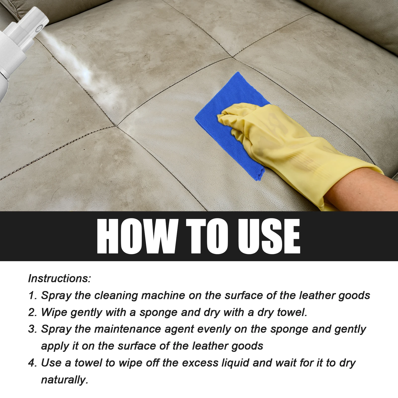 Leather Car Cleaner Conditioner Spray Set