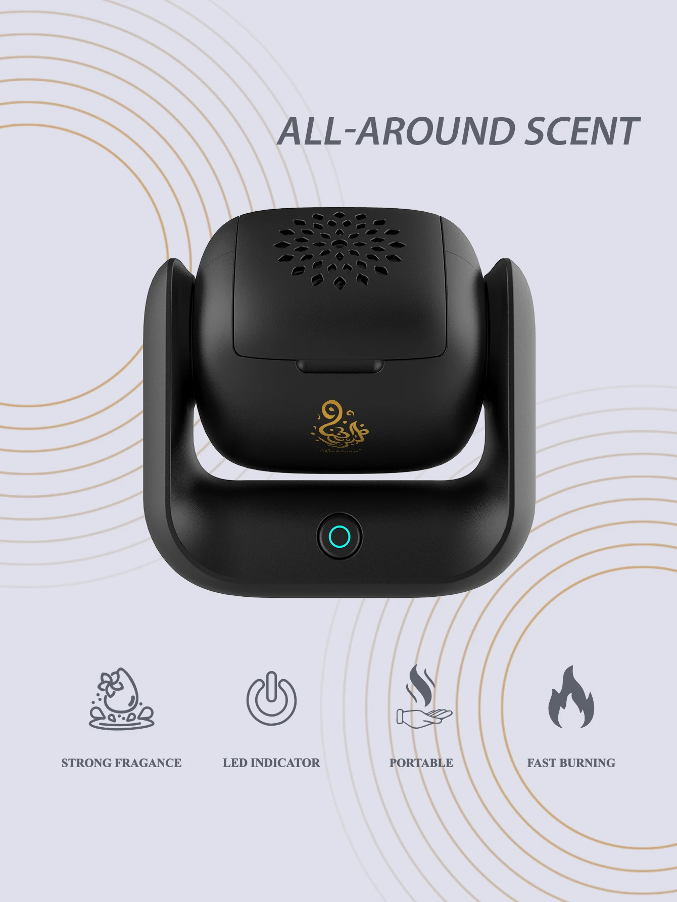 مبخرة بخور إلكترونية قابلة للدوران، آلة رائحة دورا...