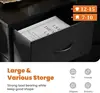 8 - Storage - Drawer Dresser for Bedroom. Tall Large Fabric Storage Tower Organizer. Chest of Drawers with Metal Frame & Wooden 3