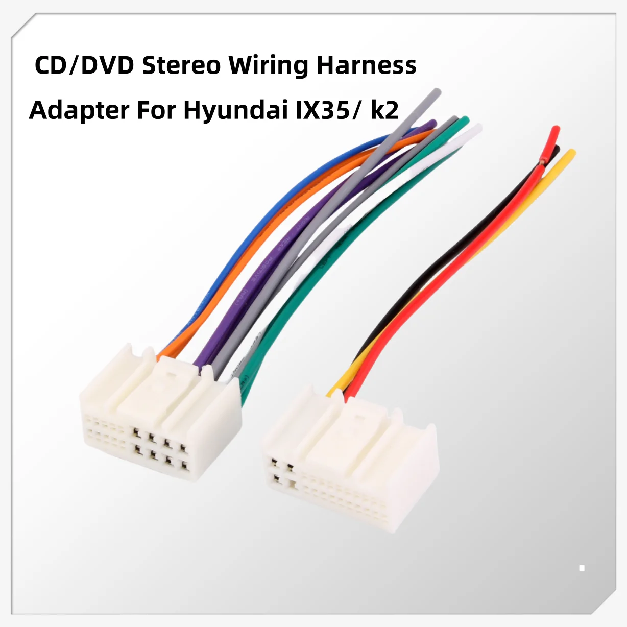 현대 IX35/KIA K2 K3 자동차 액세서리 용 자동차 CD 스테레오 배선 하네스 커넥터 세트