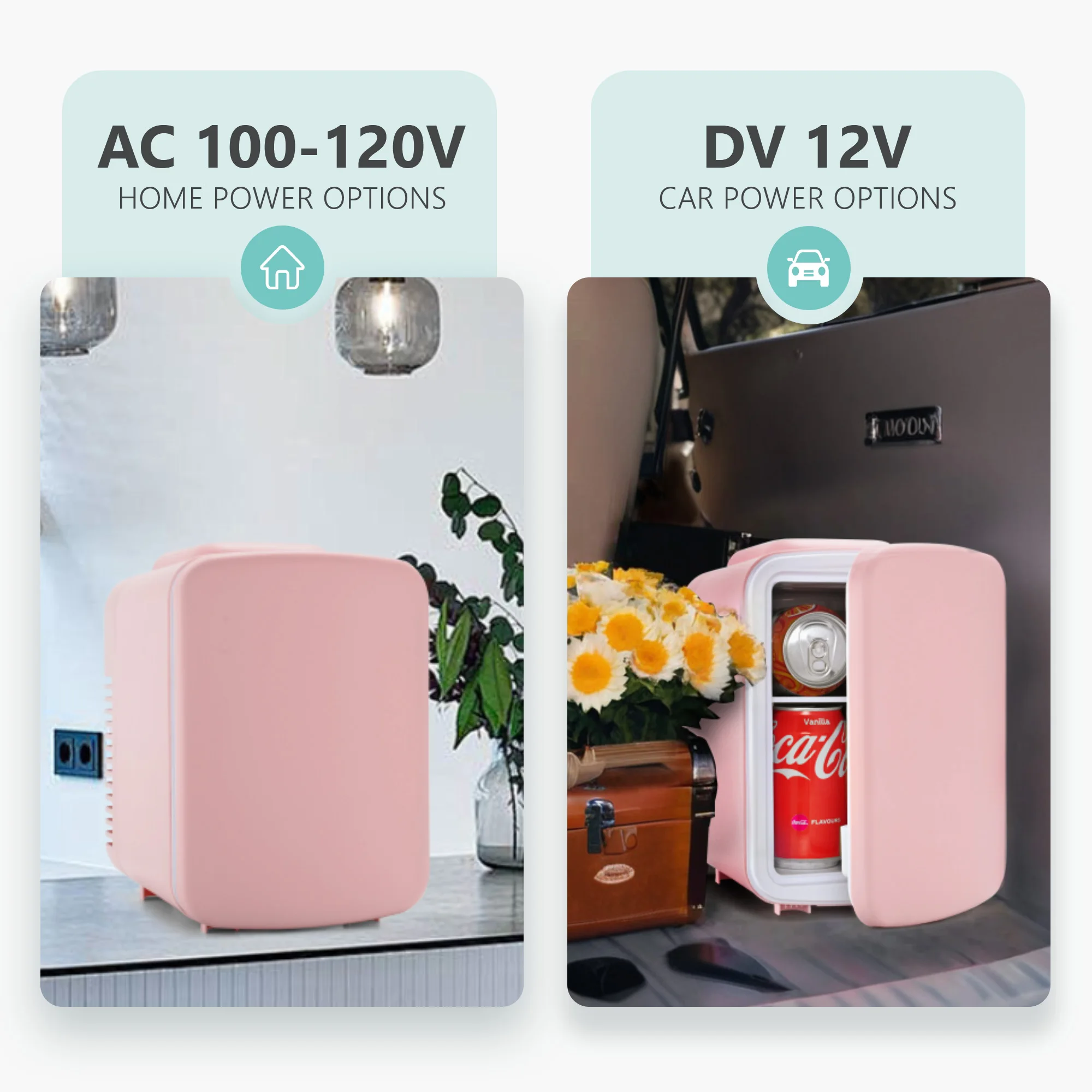 ICYGLEE Car Refrigerator 4L Mini Refrigerator Refrigeration and Heating Heating Storage Cold and Warm Insulation Box for Bedroom 5