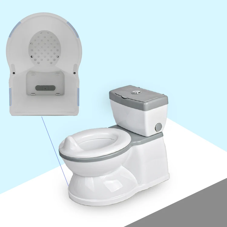 Baby Potty Toilet Seat Realistic Potty Training Seat for Toddlers Boys Girls With  Wipe Storage Music Playing Function 5