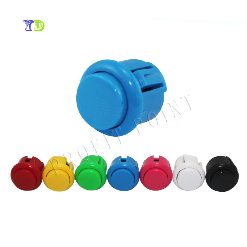 copy Sanwa OBSF-24 Video Arcade Console Joystick, Round Push Button, Micro Switch Copy, DIY Game Machine, 24mm, 1Pc