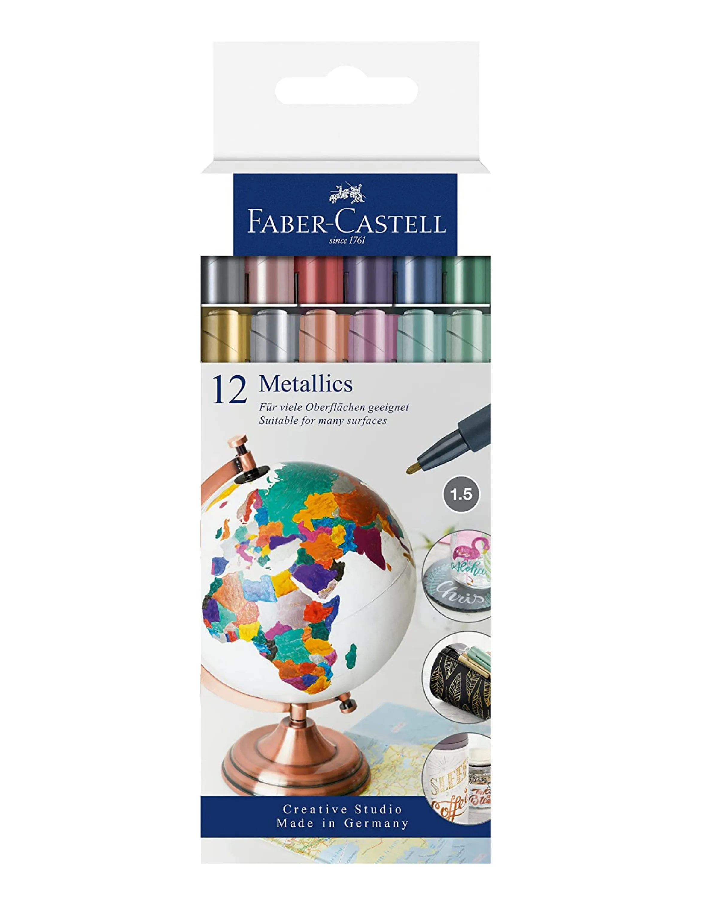 Faber-Castell Sacapuntas de metal de doble agujero para lápices de grafito,  color y pastel