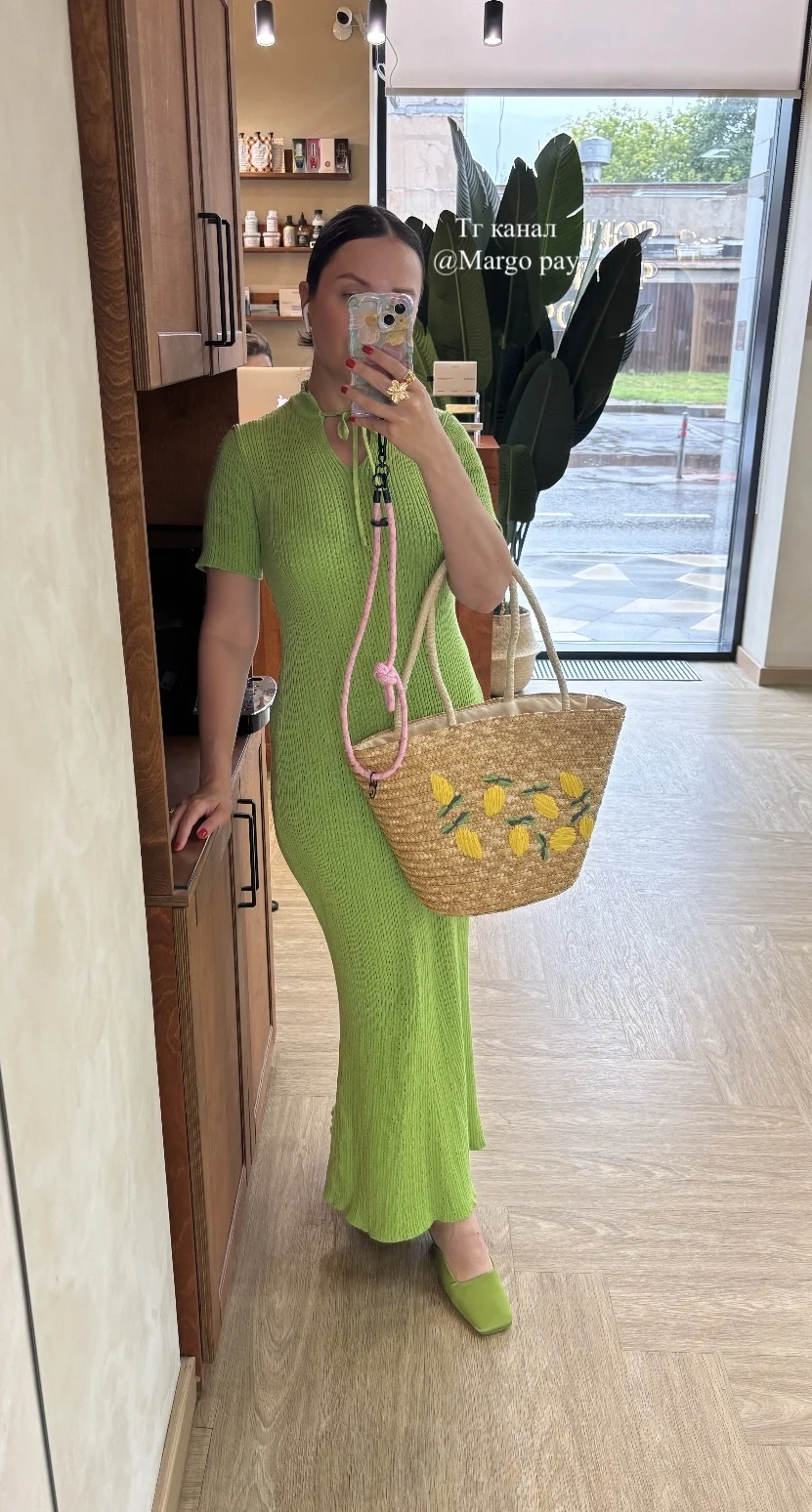 Vintage Knit Maxi Dress - Elegant A-Line Summer Style photo review