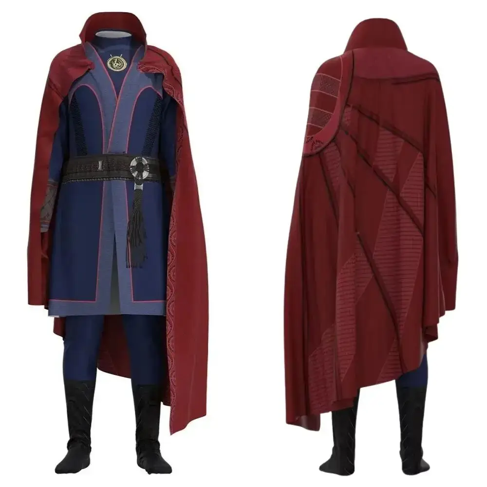 Adult Kids Doctor Strange Cosplay Fantasia Costume Disguise for Men Children Jumpsuit Cloak Uniform Halloween Carnival Suit
