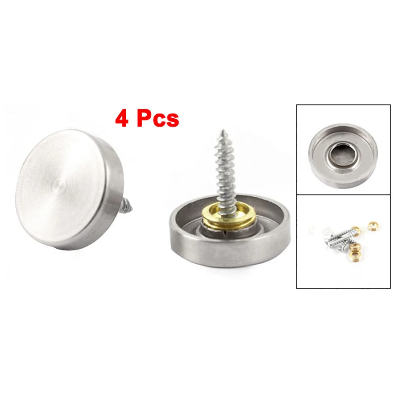 20mm Dia 304 Stainless Steel Domed Head Mirror Screw Cap Nails Silver - Foto 9